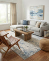 Aegean Elegance Collection Area Rug -  Milos Rectangle Gray Blue  lifestyle 6