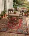 Patio Heritage Collection Area Rug -  Terrace Rectangle Antique Red  lifestyle 20