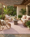 Garden Lattice Charm Collection Area Rug -  Pergola (Pink) Rectangle Pink  lifestyle 11