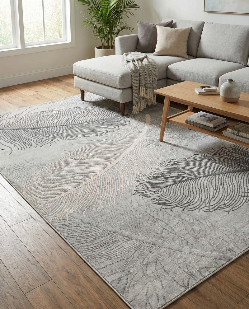 Bloomsbury Elegance Collection Area Rug -  Westminster Rectangle Gray  lifestyle 49