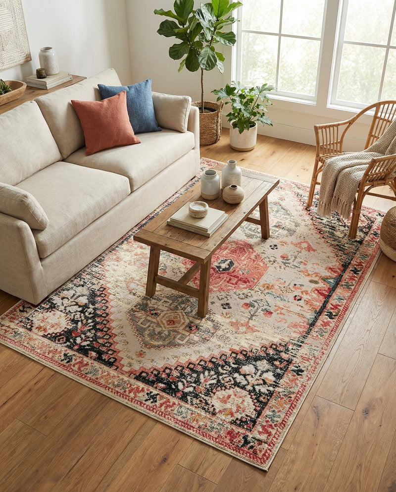 Patio Heritage Collection Area Rug -  Meadow Rectangle Multi  lifestyle 4