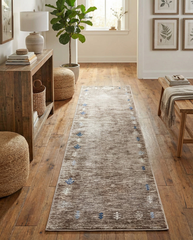 Zagros Shades Collection Area Rug -  Yasuj Runner Gray Brown  lifestyle 68