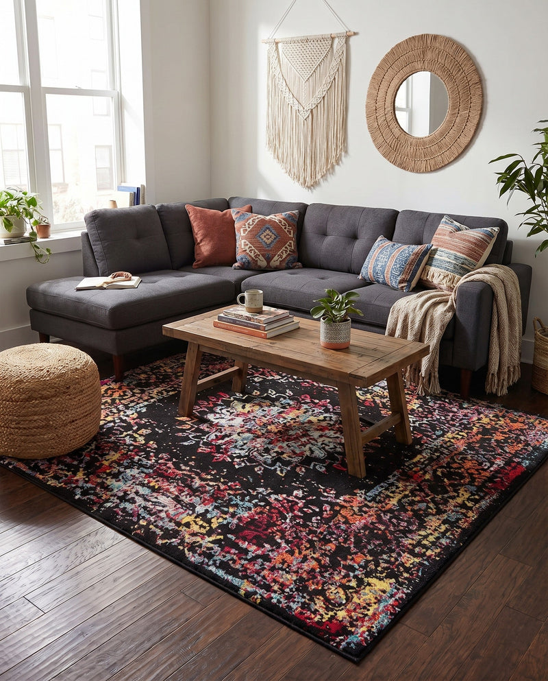 Brighton Terrace Collection Area Rug -  Withdean Square Multi  lifestyle 70