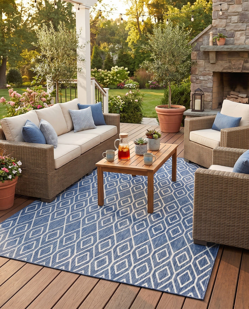 Urban Oasis Rugs Collection Area Rug -  Boulevard (Blue) Rectangle Blue  lifestyle 28