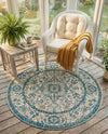 Seville Stripes Collection Area Rug - Cadiz (Light Gray) Round Light Gray  lifestyle 66