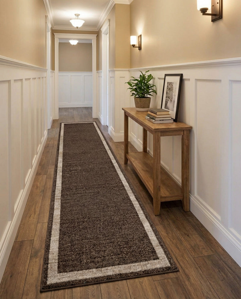 Studio Haven Collection Area Rug -  Alcove (Brown) Runner Brown  lifestyle 47