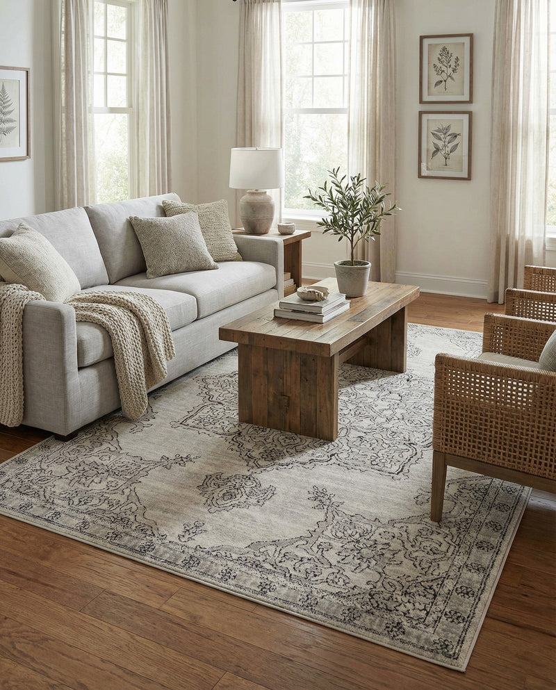 Mykonos Manor Collection Area Rug -  Tinos (Ivory) Rectangle Ivory  lifestyle 20
