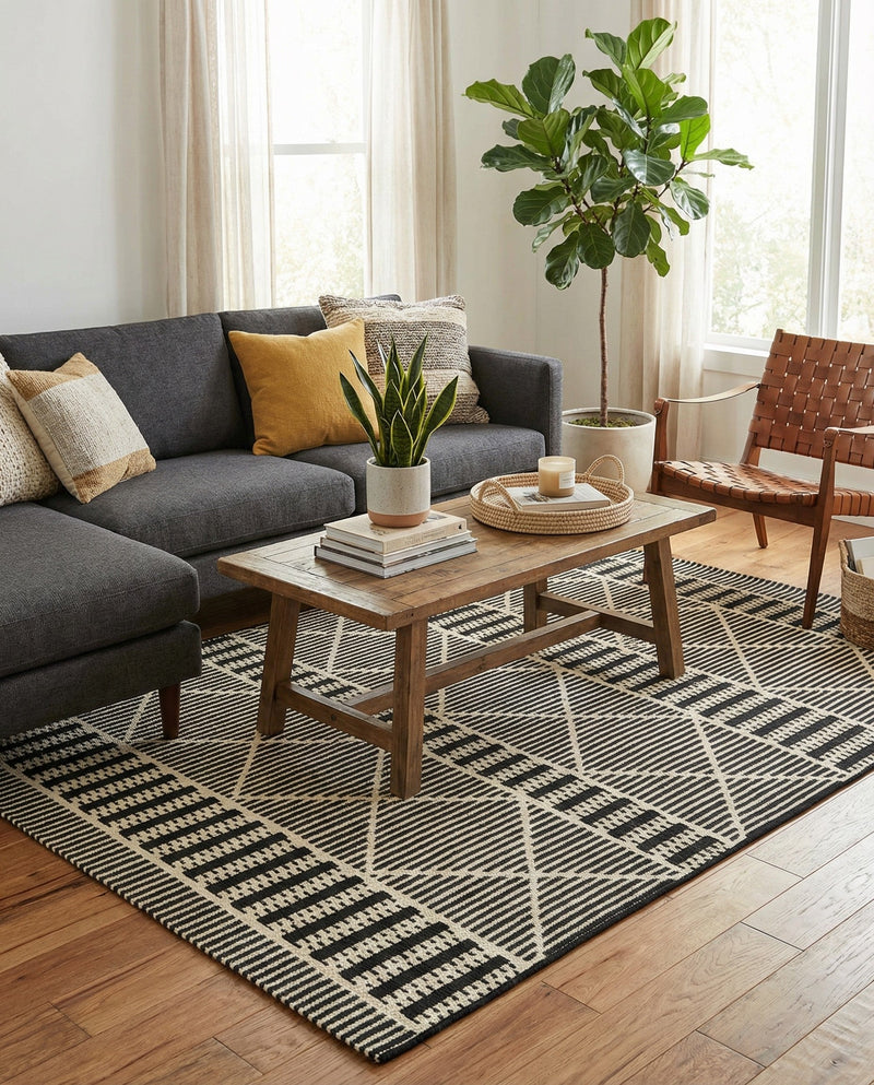 Savannah Pergola Collection Area Rug -  Glade Rectangle Black  lifestyle 29