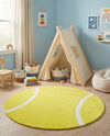 Whimsy Wonders Wool Collection Area Rug -  Tundra Round Yellow  lifestyle 7