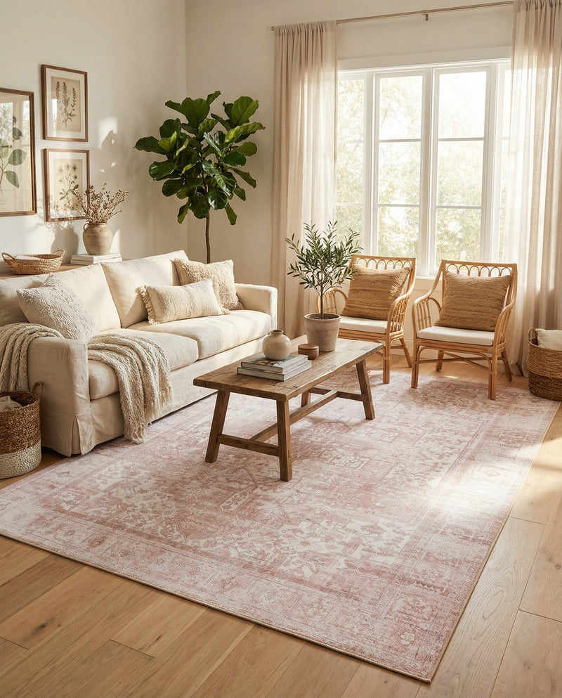 Heritage Elegance Collection Area Rug -  Windsor (Beige) Rectangle Beige  lifestyle 4