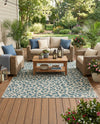 Savannah Escape Collection Area Rug -  Amazon (Teal) Rectangle Teal  lifestyle 13