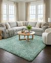 Eternal Plush Oasis Collection Area Rug -  Tranquility (Cyan) Rectangle Cyan  lifestyle 7