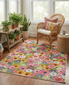Seaside Blooms Collection Area Rug -  Marseilles Rectangle Multi  lifestyle 36