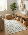 Marrakech Lattice Collection Area Rug - Medina (Ivory) Rectangle Ivory  lifestyle 3