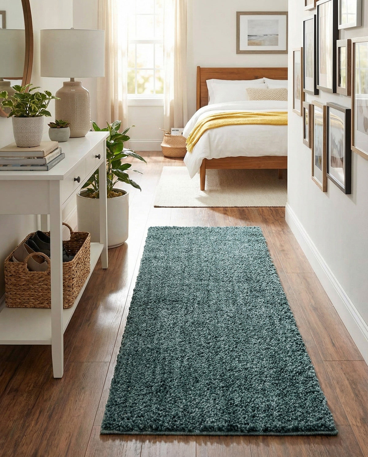 Plush Paradise Retreat Collection Area Rug - Santorini Runner Rosemary Green  lifestyle 62