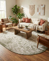 Tribal Terrace Treasures Collection Area Rug - Mayan Marina (Green) Oval Green  lifestyle 26