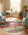Marrakesh Elegance Collection Area Rug -  Skhirat Round Pink  lifestyle 72