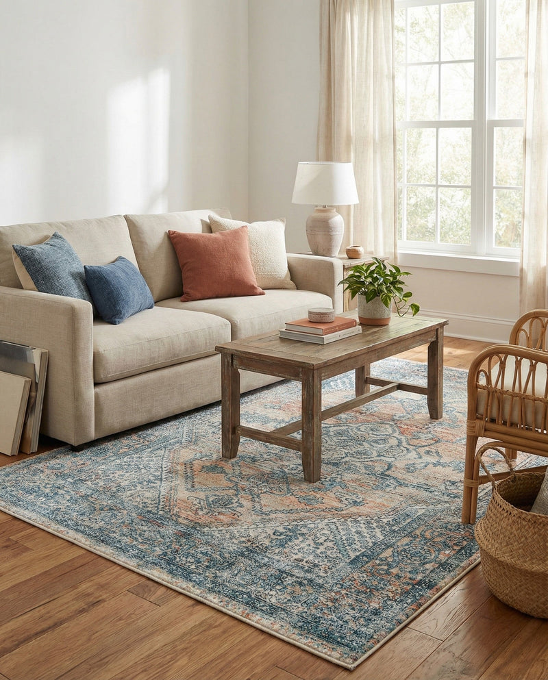 Coastal Haven Collection Area Rug -  Marina Rectangle Multi  lifestyle 9