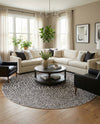 Urban Oasis Rugs Collection Area Rug -  Terrace (Black) Round Black  lifestyle 43