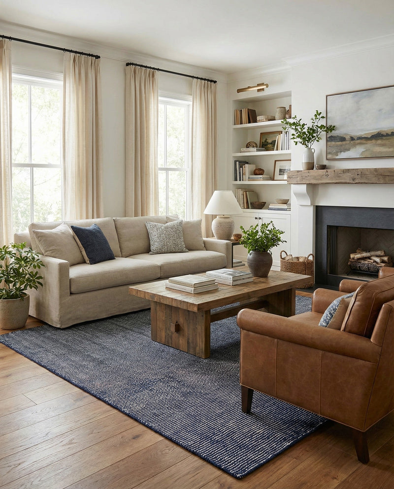 Berkshire Estate Collection Area Rug - Windsor (Blueberry) Rectangle Blueberry  lifestyle 20