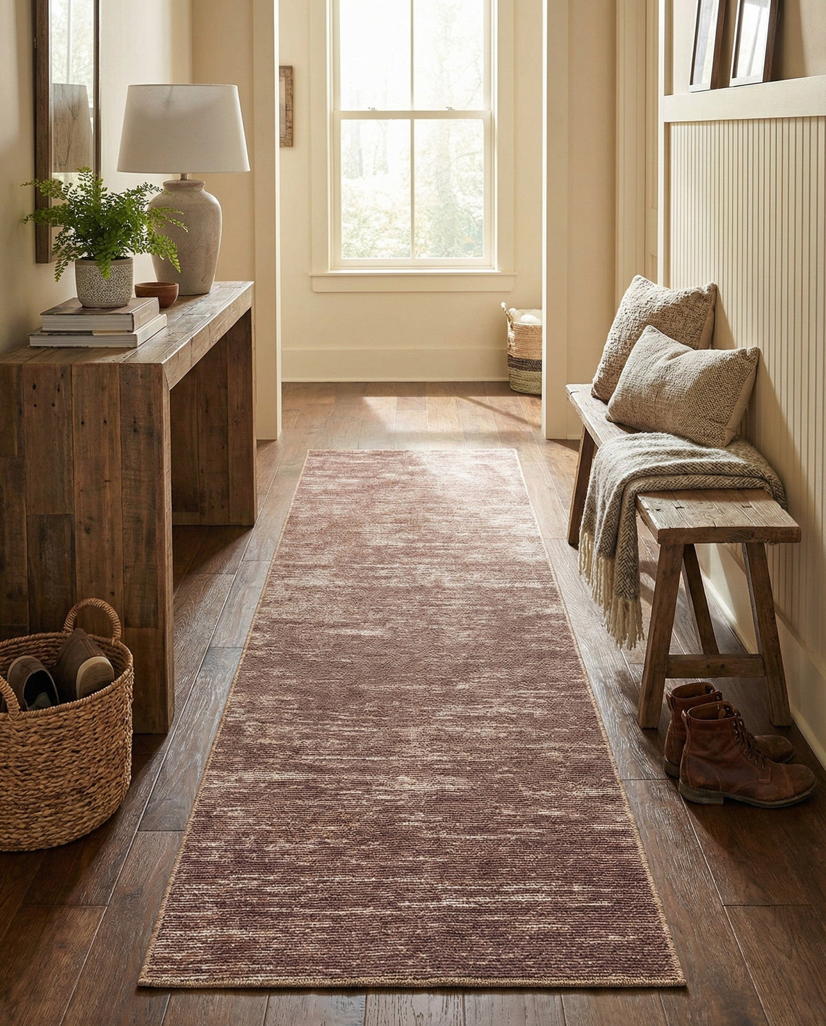 Sahara Essence Collection Area Rug - Oasis (Brown) Runner Brown  lifestyle 69