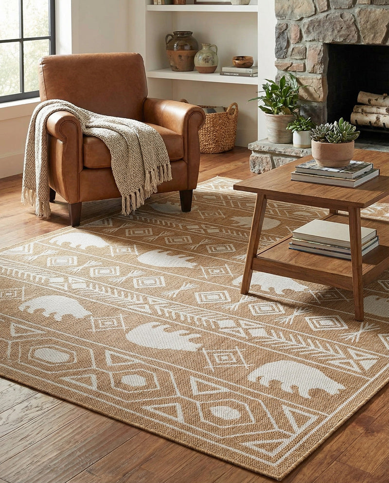 Mesa Oasis Rugs Collection Area Rug - Sundown Rectangle Taupe  lifestyle 13