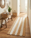 Serenity Braided Jute Collection Area Rug - Luna Runner Natural and Ivory  lifestyle 34
