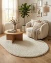 Plush Oasis Collection Area Rug - Serenity (Snow White) Oval Snow White  lifestyle 58