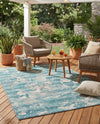 Urban Terrace Collection Area Rug -  Gazebo Rectangle Aqua Blue  lifestyle 18