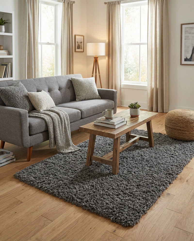 Eternal Plush Oasis Collection Area Rug -  Tranquility (Smoke) Rectangle Smoke  lifestyle 10