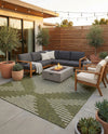 Urban Terrace Collection Area Rug -  Chelsea (Green) Rectangle Green  lifestyle 8