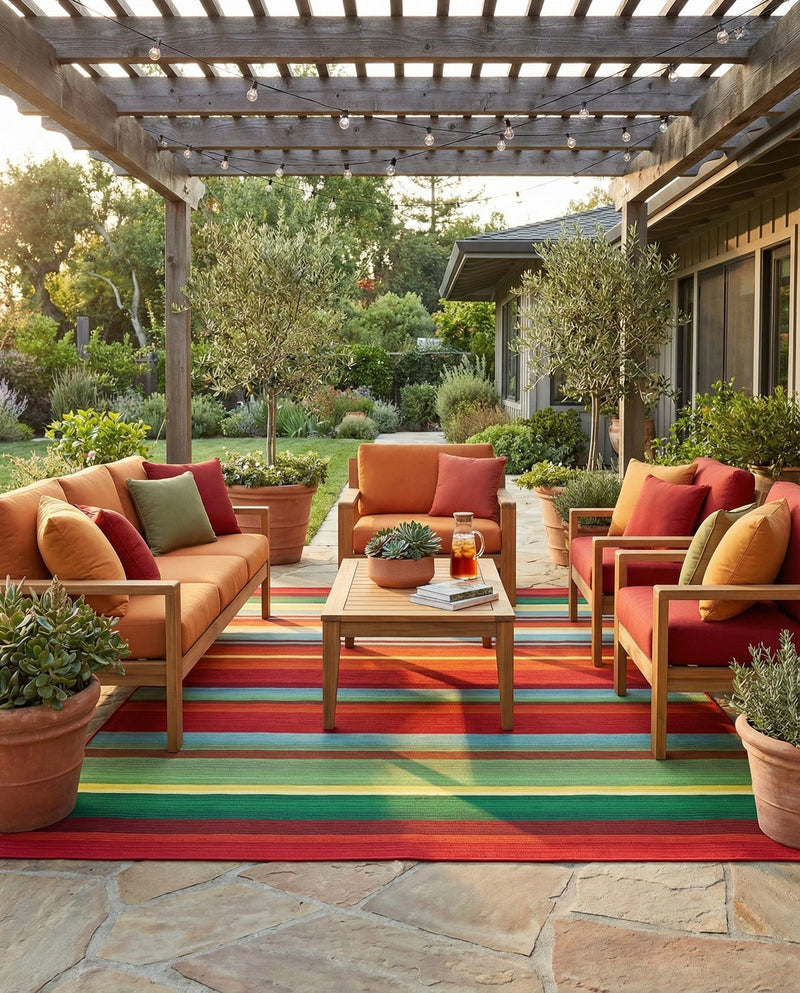Urban Terrace Collection Area Rug -  Canopy Rectangle Multi  lifestyle 5