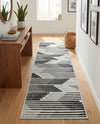 Urban Terrace Collection Area Rug -  Bronx Runner Black and White  lifestyle 57