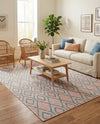 Urban Oasis Rugs Collection Area Rug -  Boulevard (Pink and Aqua) Rectangle Pink and Aqua  lifestyle 17