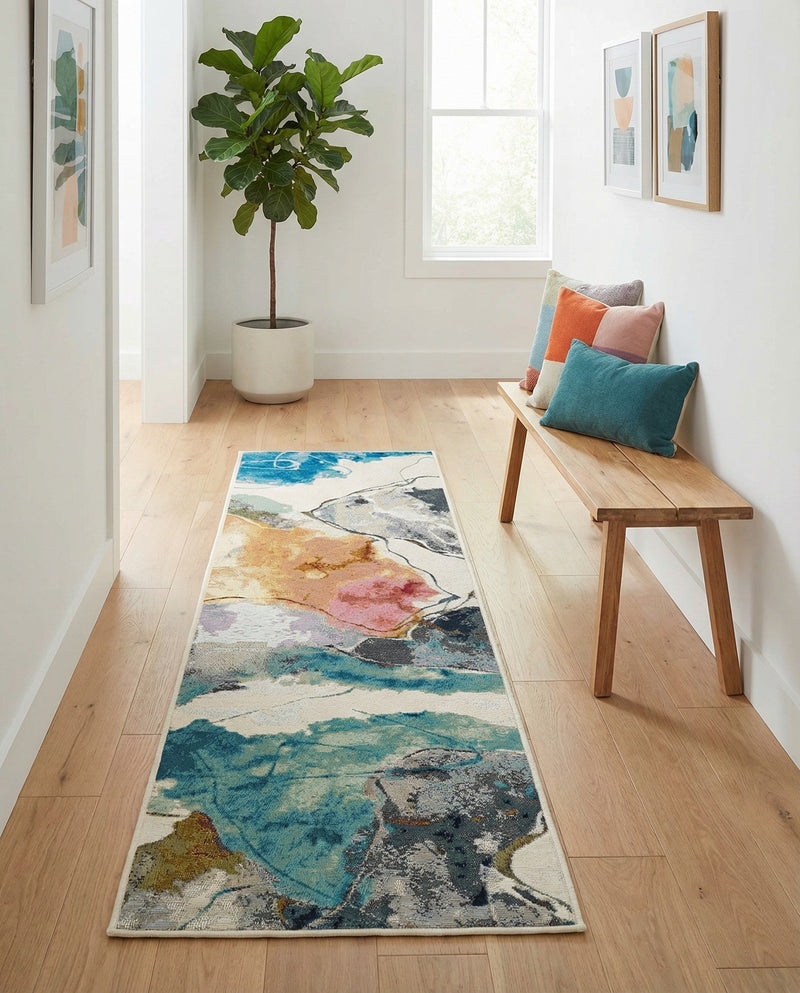 Urban Terrace Collection Area Rug -  Arbor Runner Multi  lifestyle 72