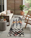 Urban Terrace Collection Area Rug -  Piazza Runner White and Black  lifestyle 64