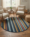 Caribbean Terrace Collection Area Rug -  Martinique Round Charcoal  lifestyle 52