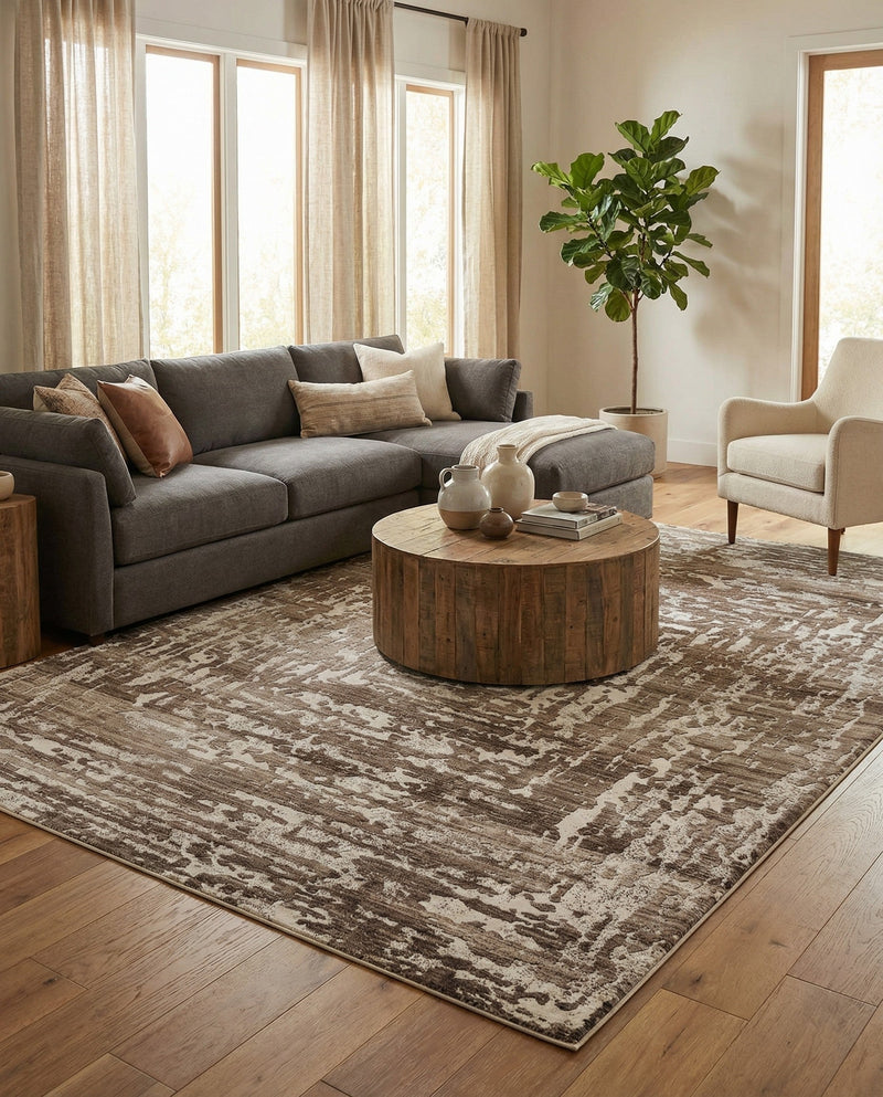 Sanctuary Retreat Collection Area Rug -  Asylum Rectangle Chocolate Brown  lifestyle 42