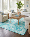 Seaside Haven Rugs Collection Area Rug -  Seaside Rectangle Teal  lifestyle 14