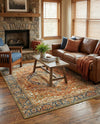 Patio Heritage Collection Area Rug -  Haven Rectangle Rust Red  lifestyle 58