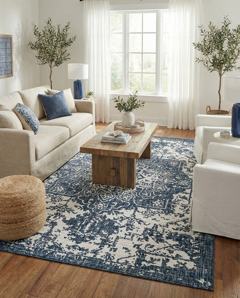 Urban Oasis Rugs Collection Area Rug -  Penthouse (Blue) Rectangle Blue  lifestyle 17