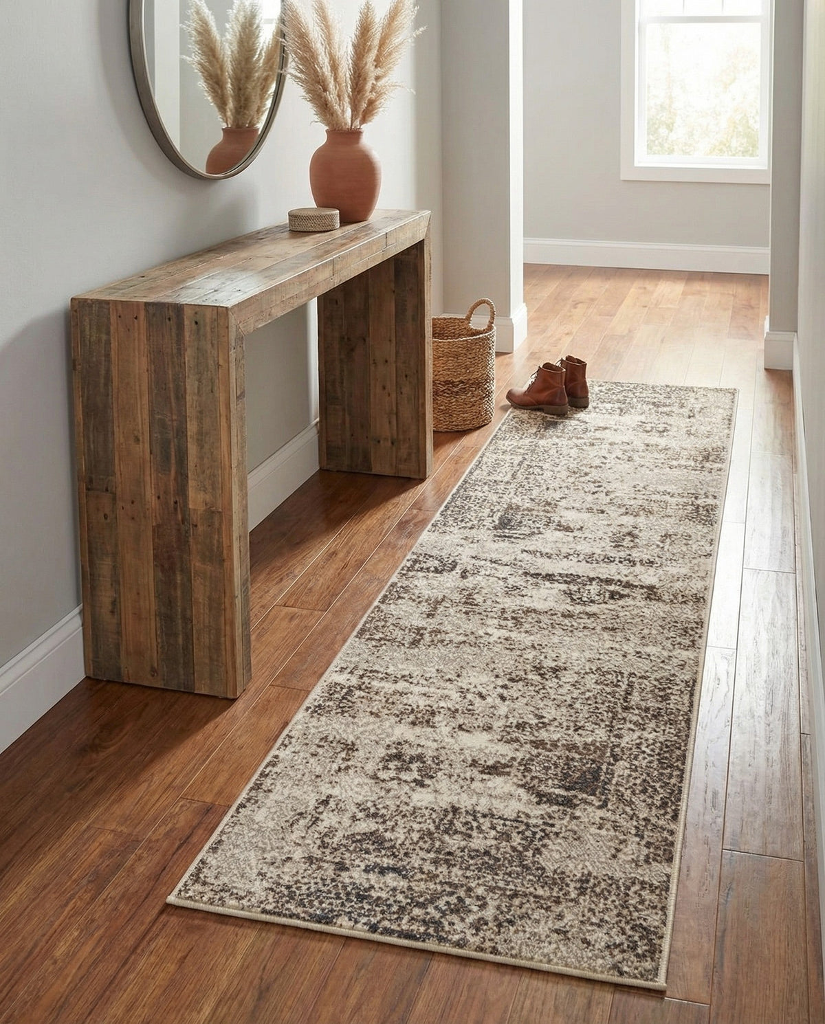 Gobi Sands Collection Area Rug -  Badain Runner Cream  lifestyle 92