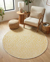 Urban Oasis Rugs Collection Area Rug -  Terrace (Yellow Ivory) Round Yellow Ivory  lifestyle 28