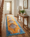 Heritage Elegance Collection Area Rug -  Winterthur (Orange) Runner Orange  lifestyle 69