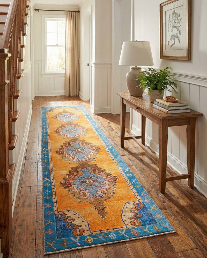 Heritage Elegance Collection Area Rug -  Winterthur (Orange) Runner Orange  lifestyle 69