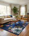 Meadow Breeze Collection Area Rug - Wildflower Rectangle Blue  lifestyle 51