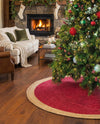 Holiday Hearth Rugs Collection Area Rug - Yuletide Round Red  lifestyle 44