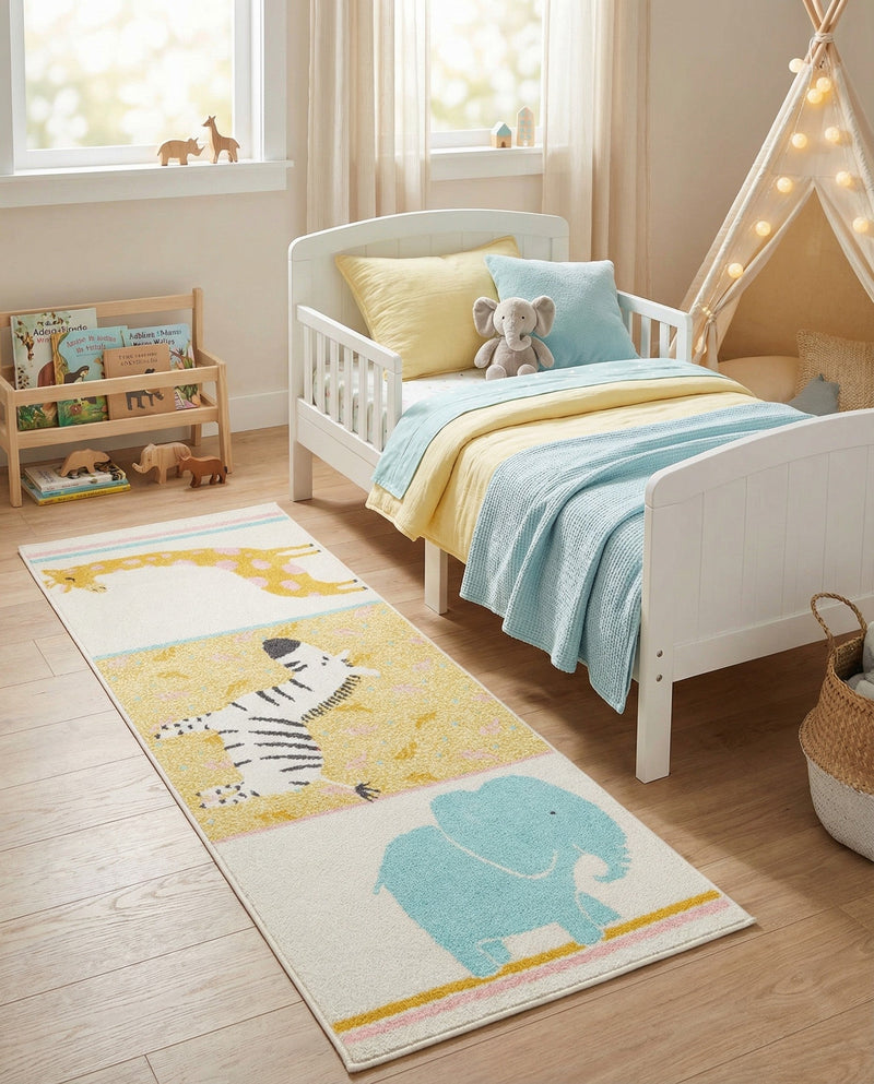 Wonder Tykes Collection Area Rug -  Wonderland Runner Ivory  lifestyle 48