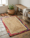 Woven Seaside Jute Collection Area Rug - Seabrook Rectangle Natural  lifestyle 7