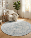 Heritage Elegance Collection Area Rug -  Windsor (Ivory) Round Ivory  lifestyle 48